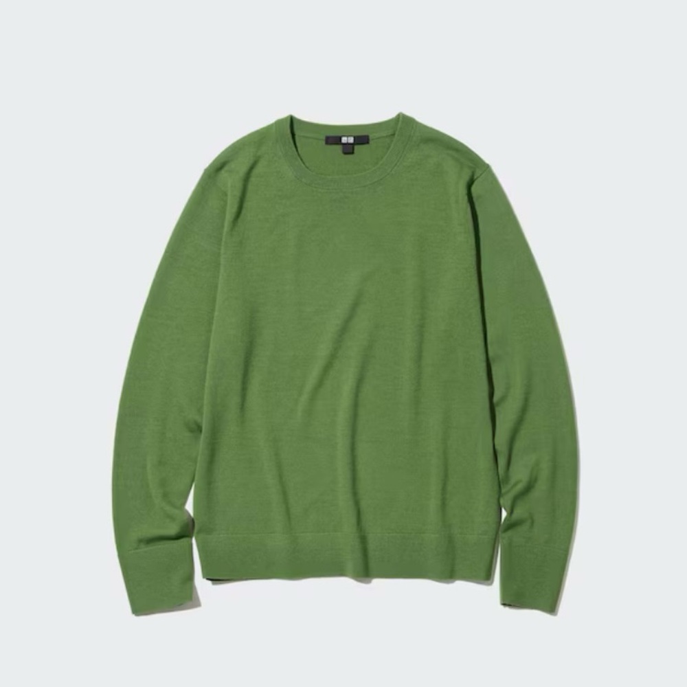 Uniqlo Green Crew Neck Sweater
